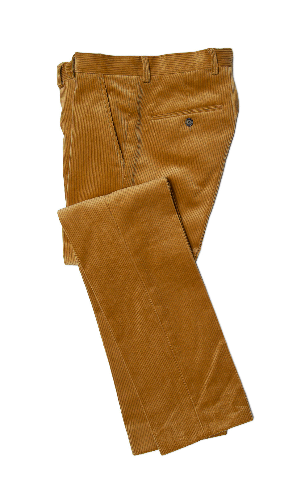 Photo studio pantalon velours côtelé couleur maïs