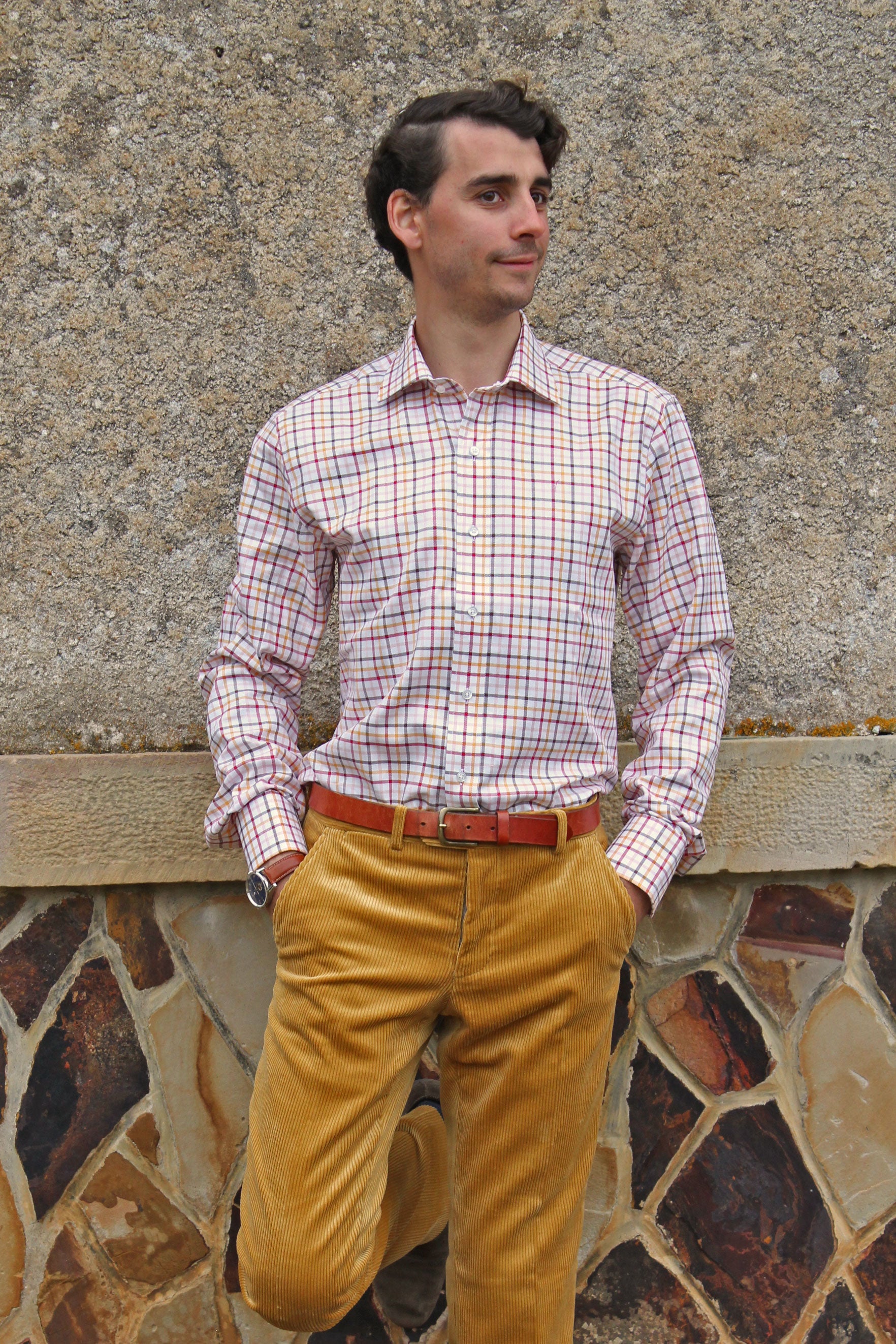 Chemise jaune moutarde homme best sale