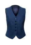 Photo studio gilet tailleur femme bleu encre