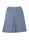 Jupe longue en tweed bleu Georgina