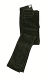 Photo studio pantalon en velour côtelé vert olive foncée