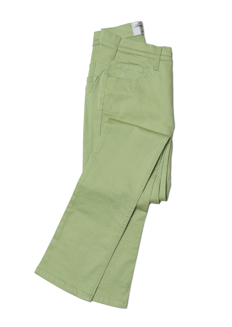 Photo studio pantalon en toile vert clair