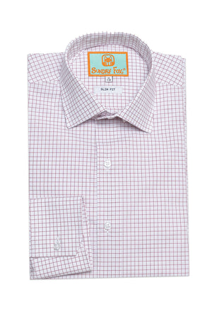 Photo studio chemise homme à carreaux rouge/blanc