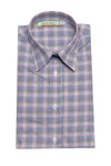 Photo studio chemise femme cintré petits carreaux rose bleu