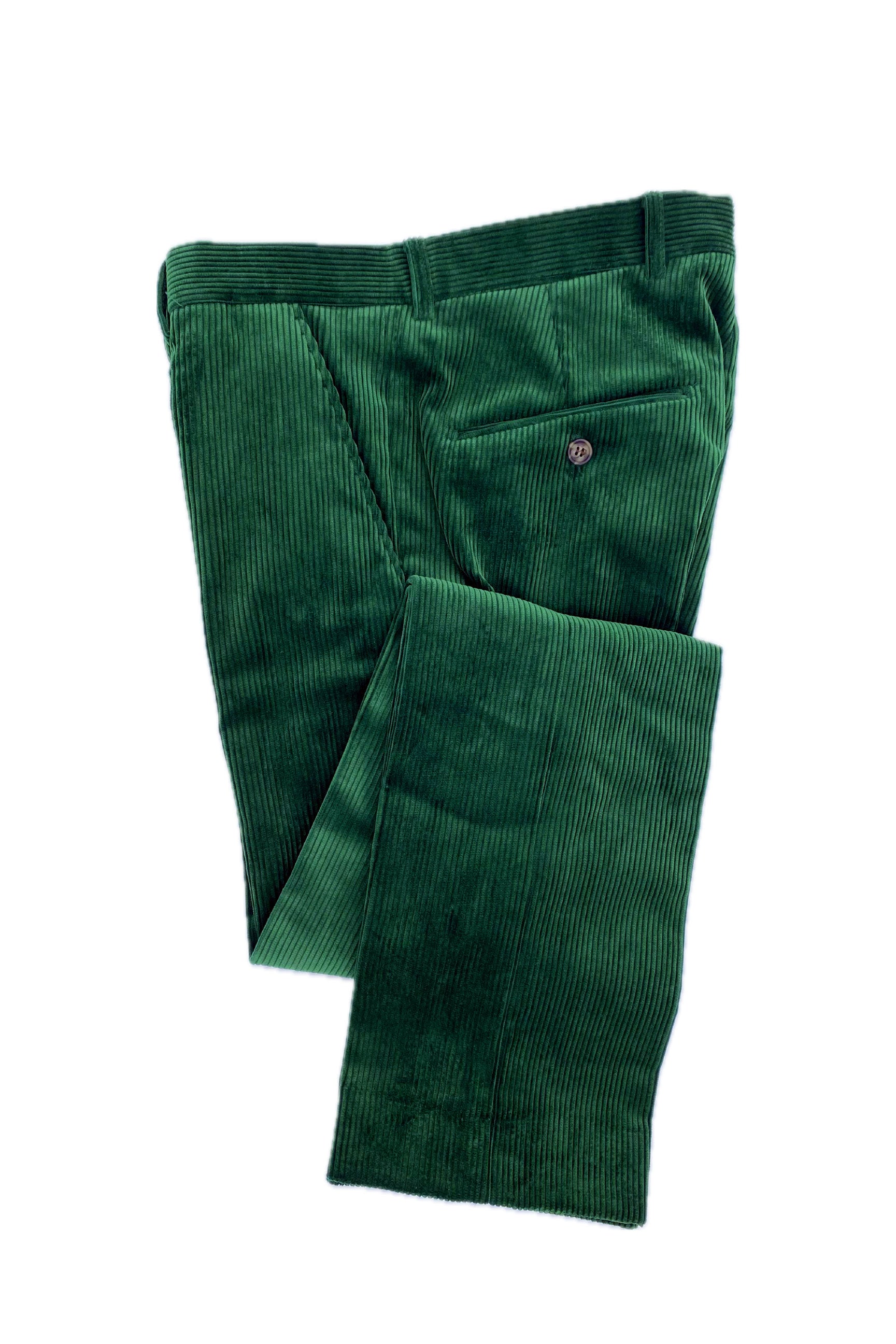 Pantalon en velours cotele homme vert bouteille