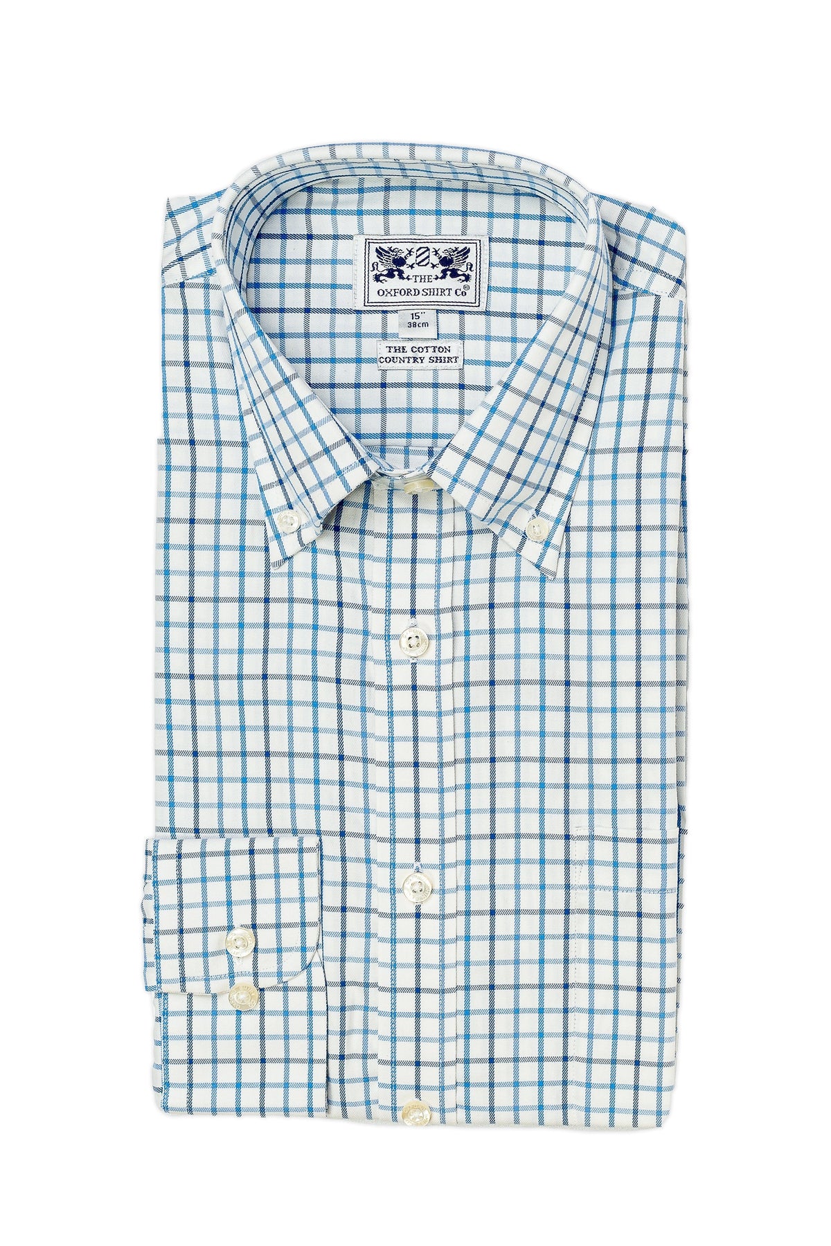 Chemise homme vichy bleu roi