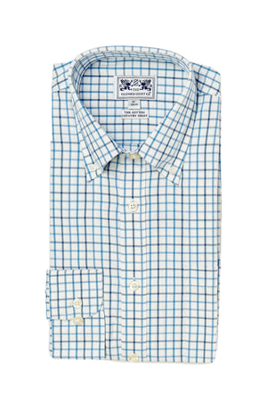 Chemise homme vichy bleu roi
