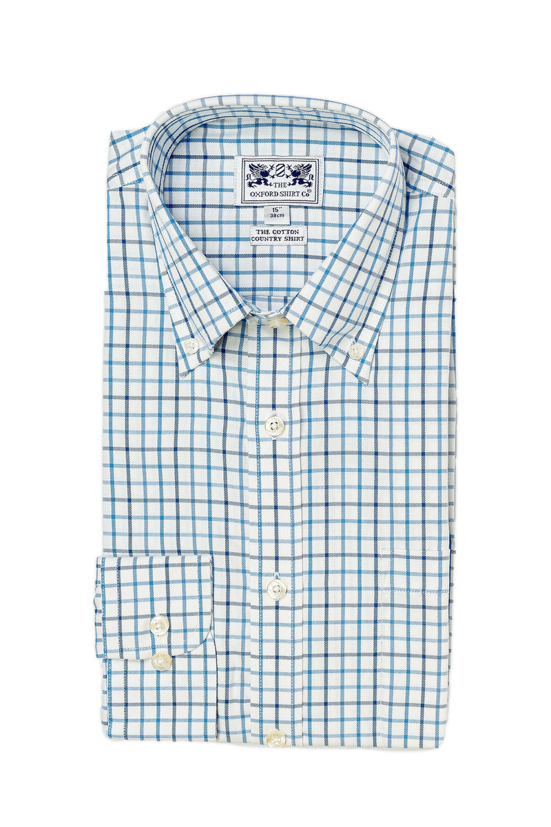 Chemise homme vichy bleu roi