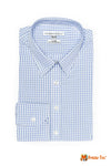 Photo studio Chemise vichy femme bleu clair