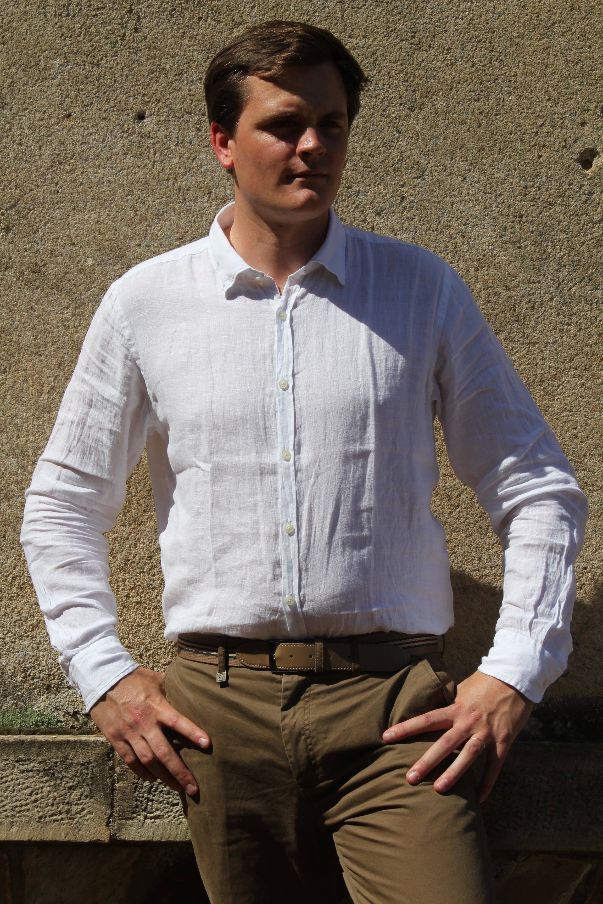 Chemise blanche lin homme Sunday Fox