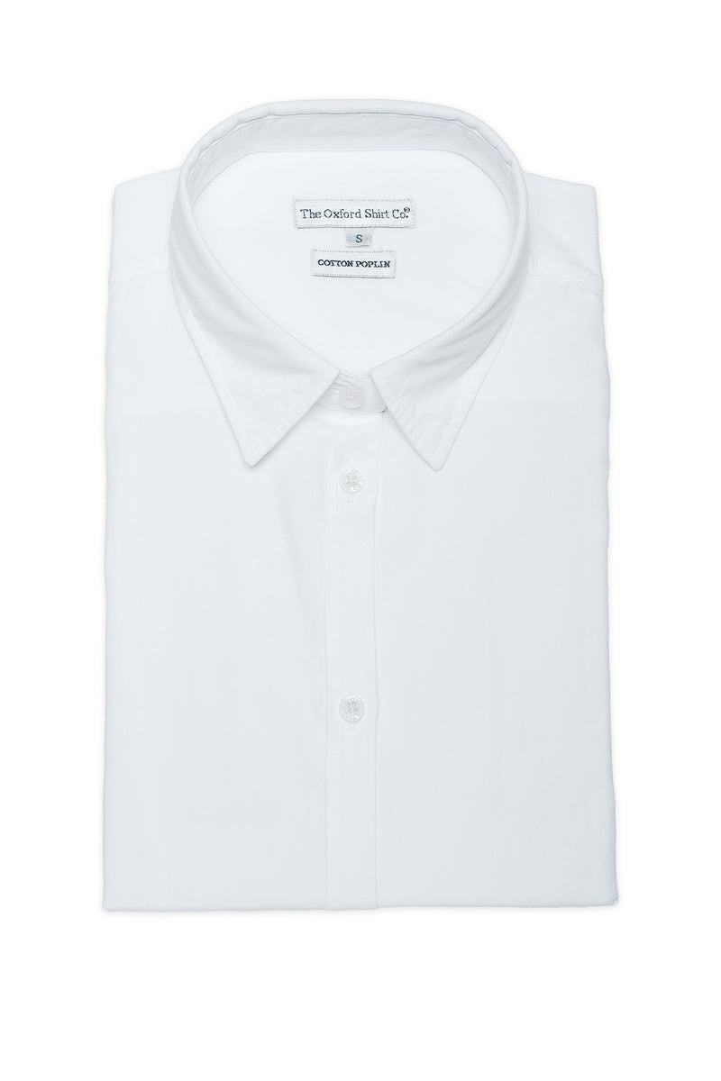 Chemise femme popeline blanc