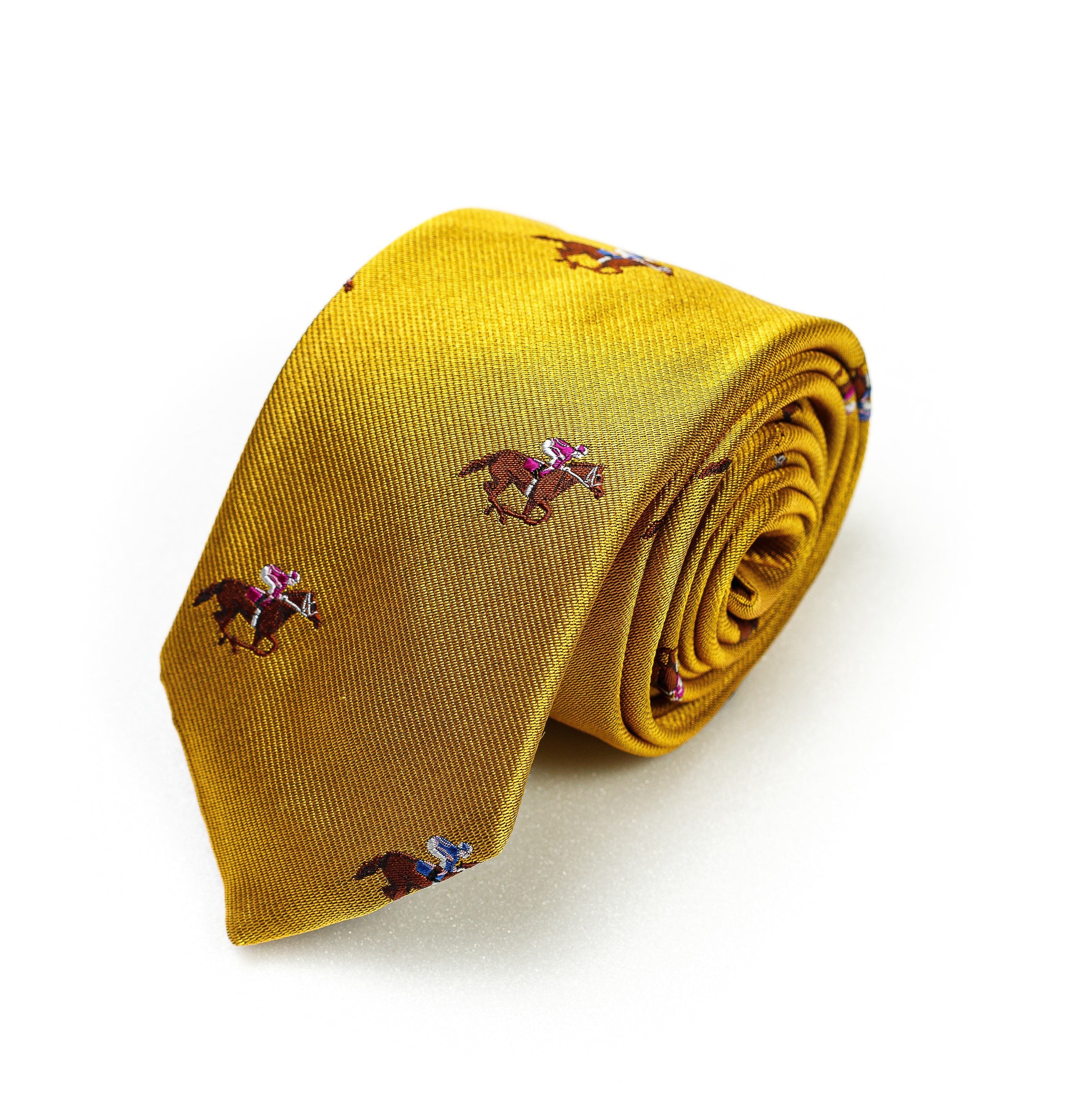 Cravate motif cheval en soie