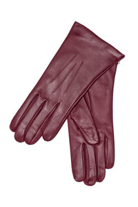 Gants femme en cuir bordeaux Gants 