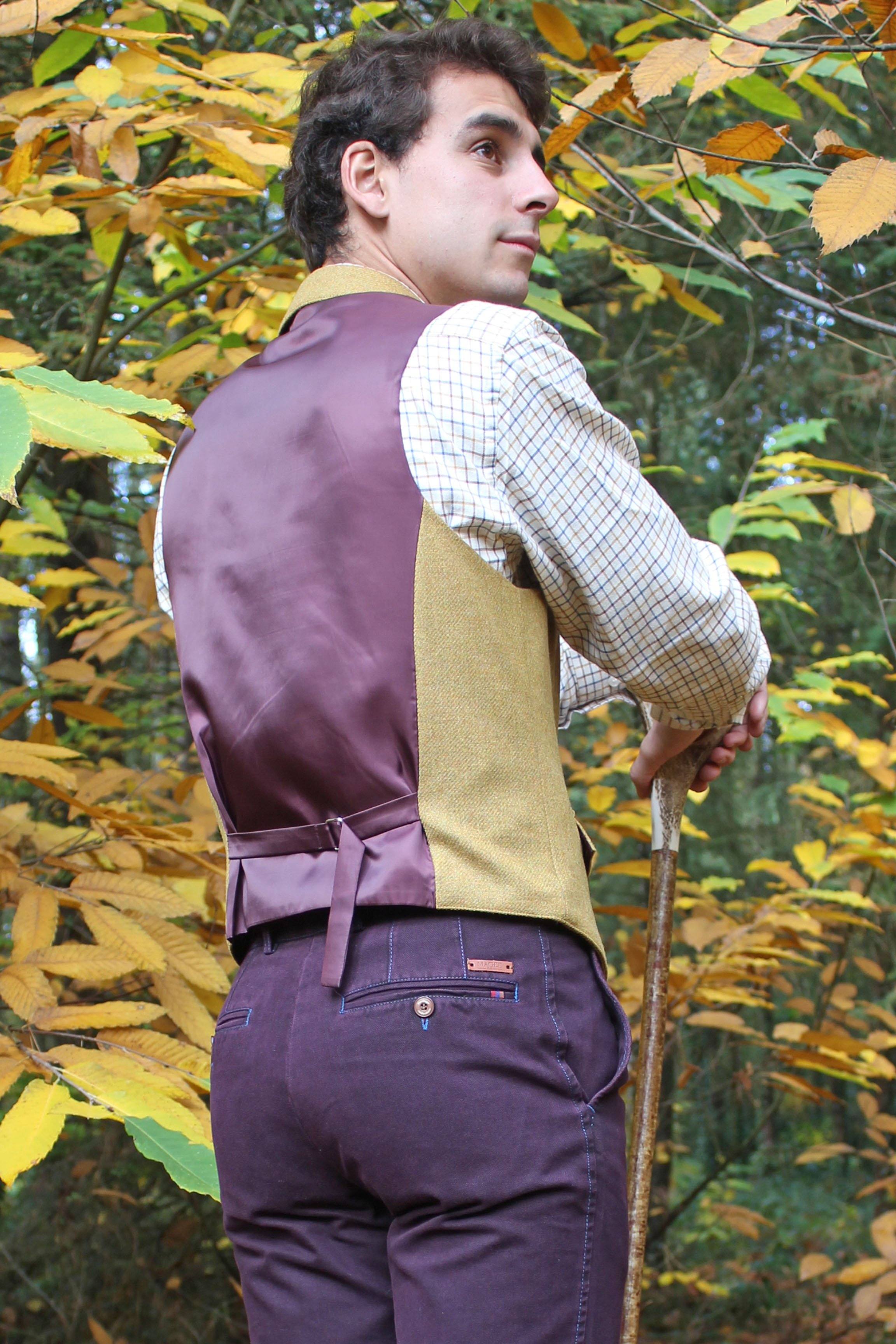 Gilet de costume anglais tweed homme | Sunday Fox