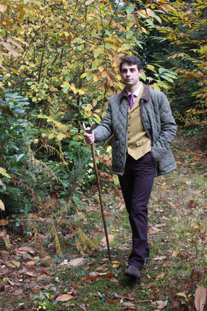 Gilet de costume anglais en tweed pour homme