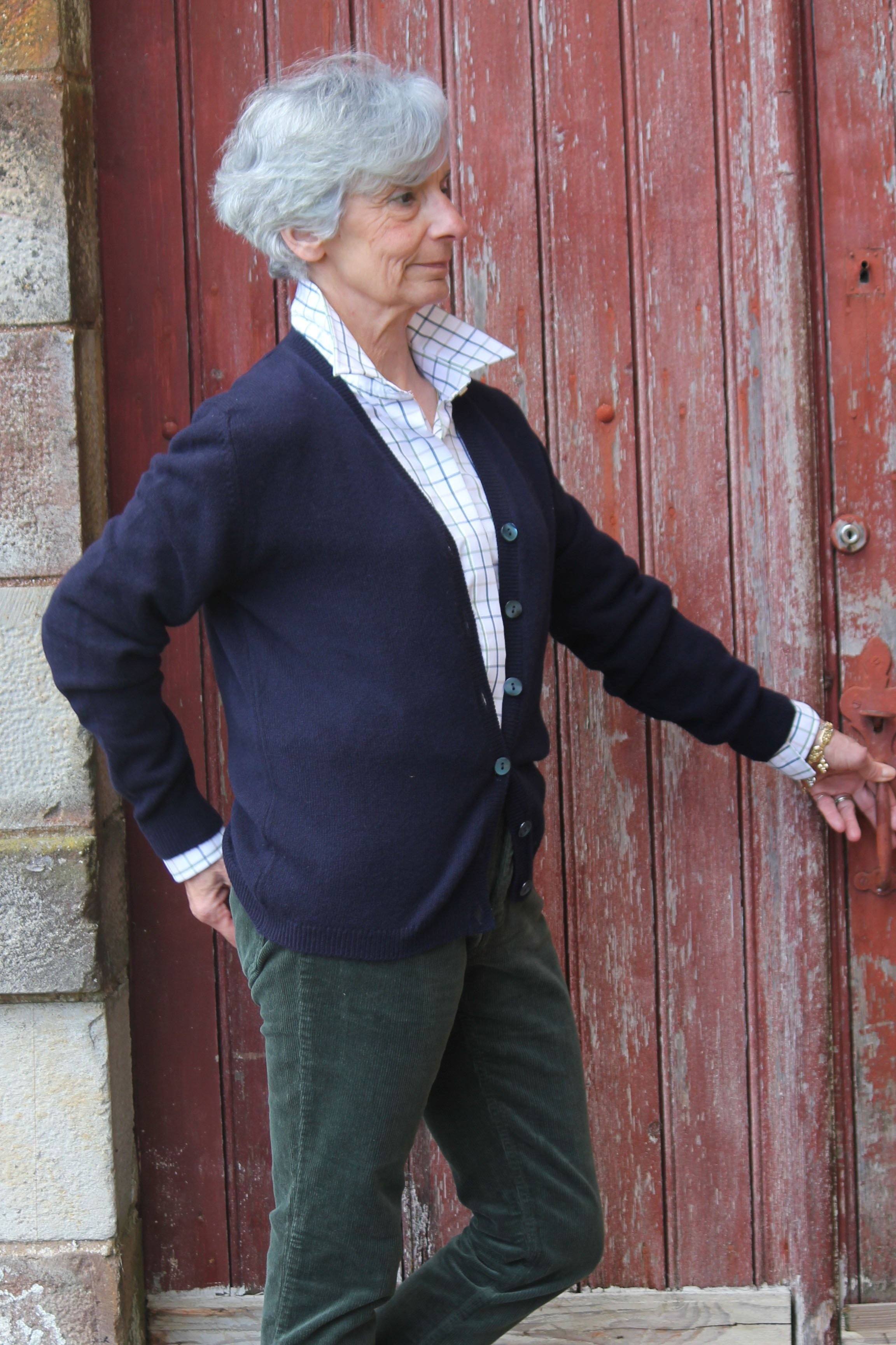 Long Gilet En Laine Bleu Gilet Laine Cachemire Christine Laure