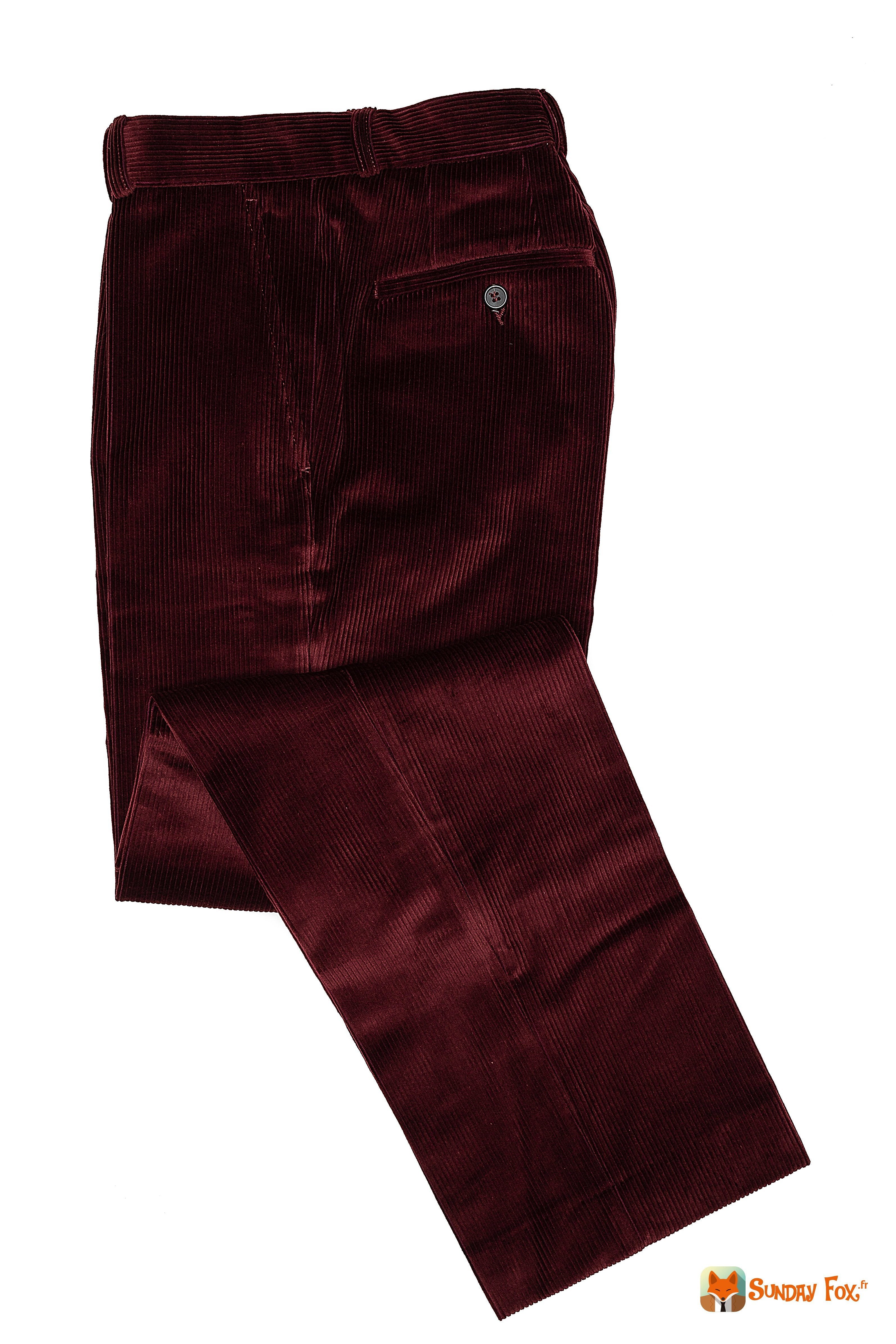 Pantalon homme bordeaux clearance