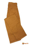 Pantalon Femme en Toile Tabac - Coupe droite Pantalon 