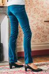 Pantalon velours bleu pour femme