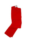 Photo studio pantalon velours côtelé femme rouge