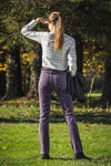 Pantalon velours violet femme Pantalon 