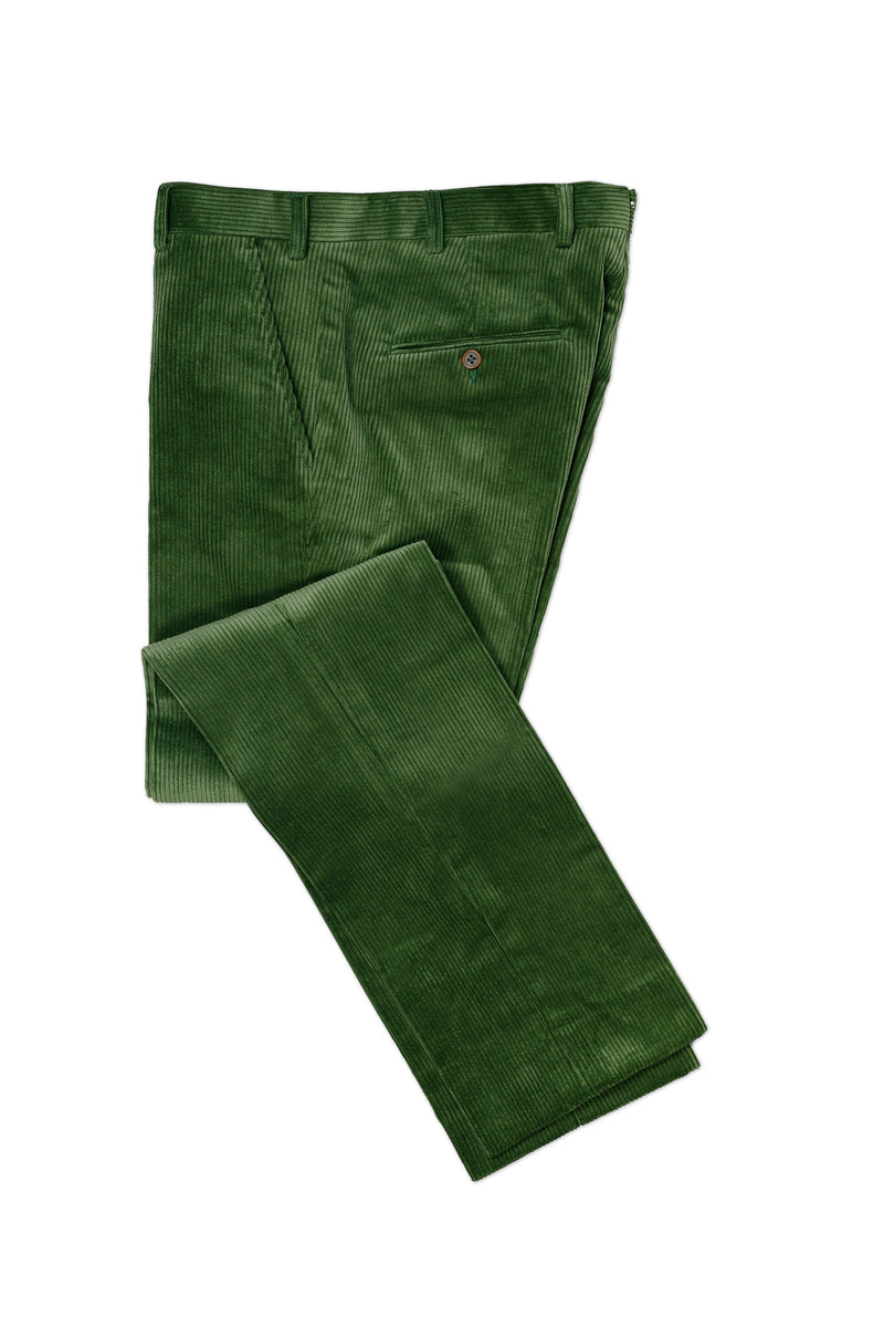 Photo studio pantalon velours côtelé homme vert menthe