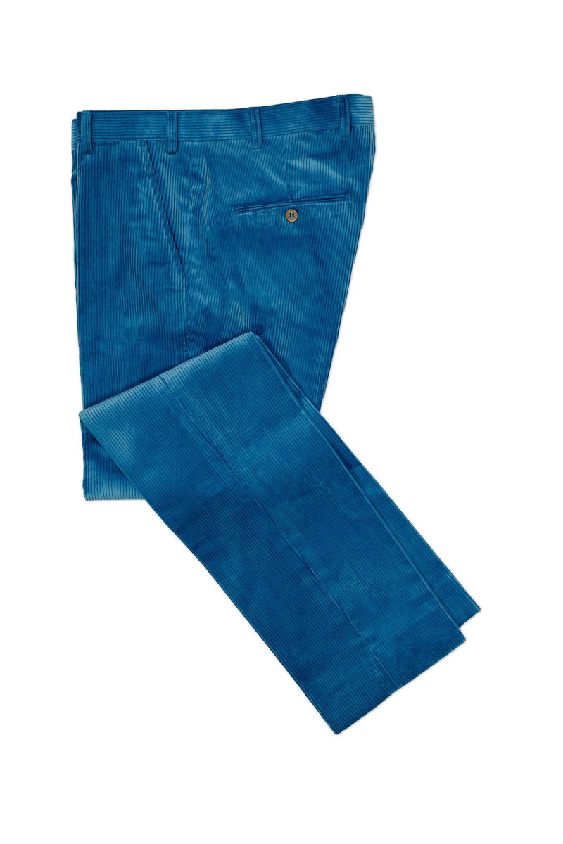 Pantalon velours cotelé homme bleu