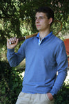 Pull Homme Col en V en Cachemire Bleu Jeans Pull 