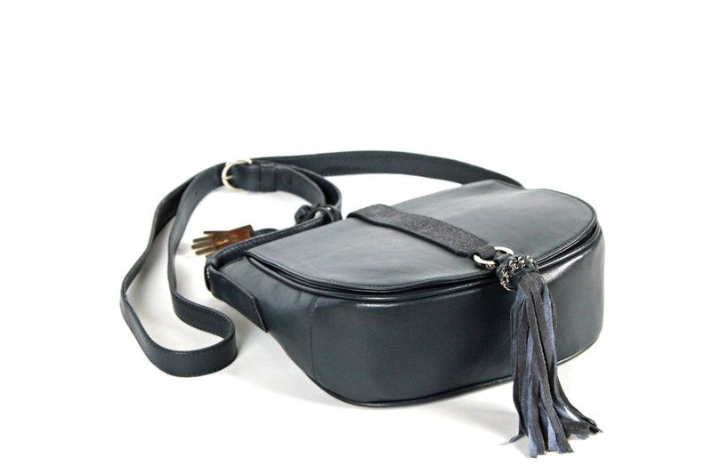 Sac à main bandoulière en cuir Bleu Sacs à main 
