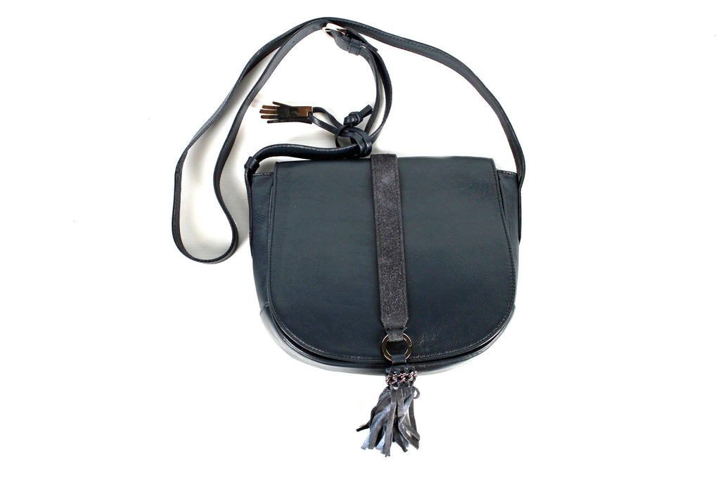 Sac à main bandoulière en cuir Bleu Sacs à main 