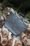 Sac à main en Cuir bleu et Tweed gris Lucy Sacs à main 