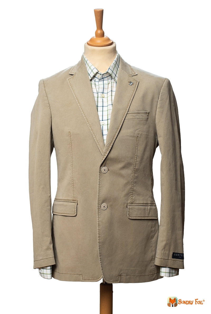 Veste Homme Beige en Toile Gurteen Veste 