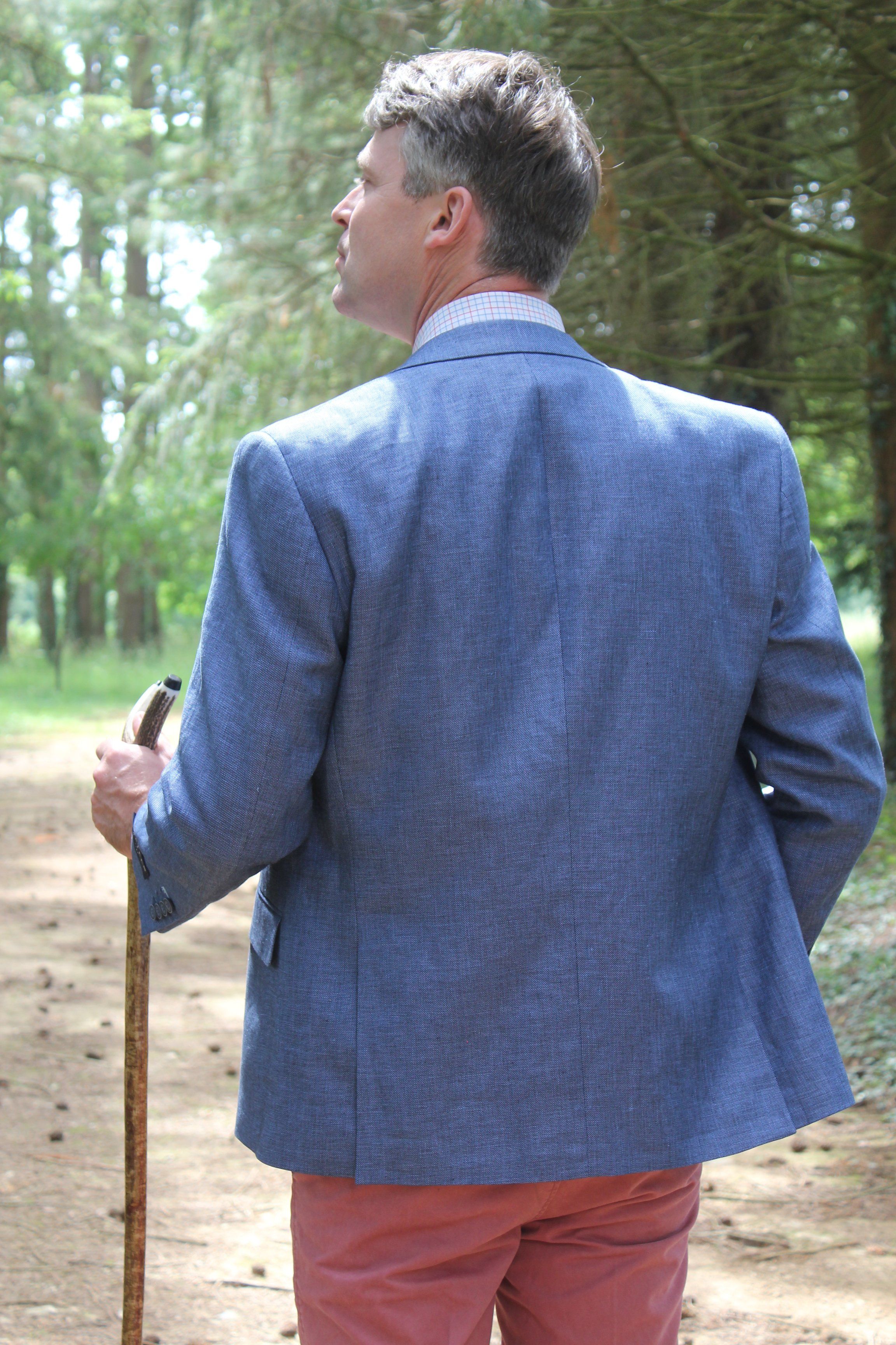 Veste Homme en Lin Indigo Gurteen